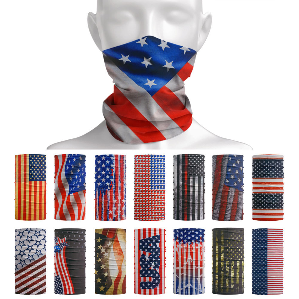 Fishing Gear - Syal pelindung matahari pola bendera USA,