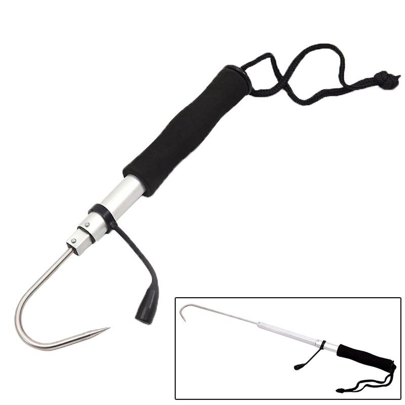 Landing Net Telescopic - Tombak Ikan Teleskopik Retractable Stainless Steel