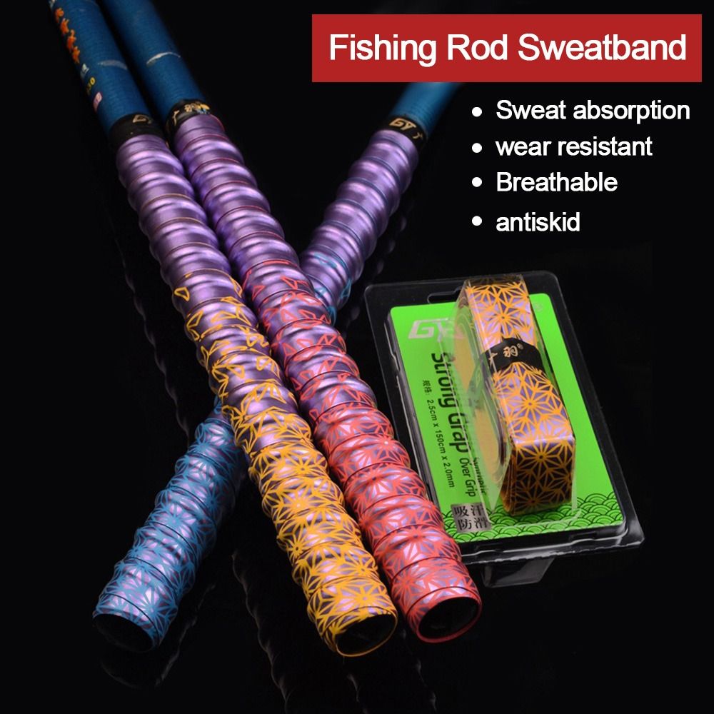 Fishing Rod Wrap Tape - Tongkat pancing olahraga, warna-warni gradien tebal