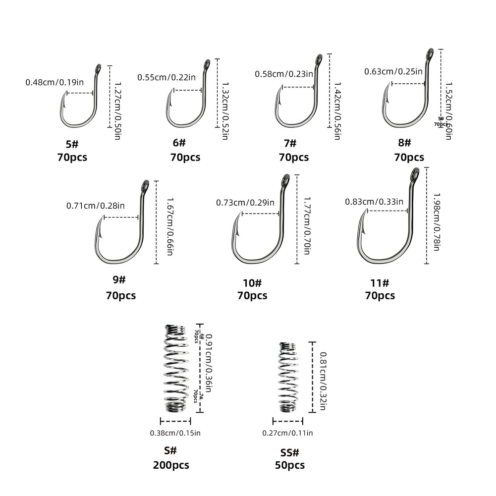 Saltwater Fishing Hook - Mata Kail Pancing Musim Semi 730PCS
