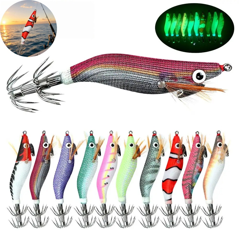 Umpan Cumi-cumi Bercahaya, Ump - Saltwater Fishing Hook ulasan dan harga