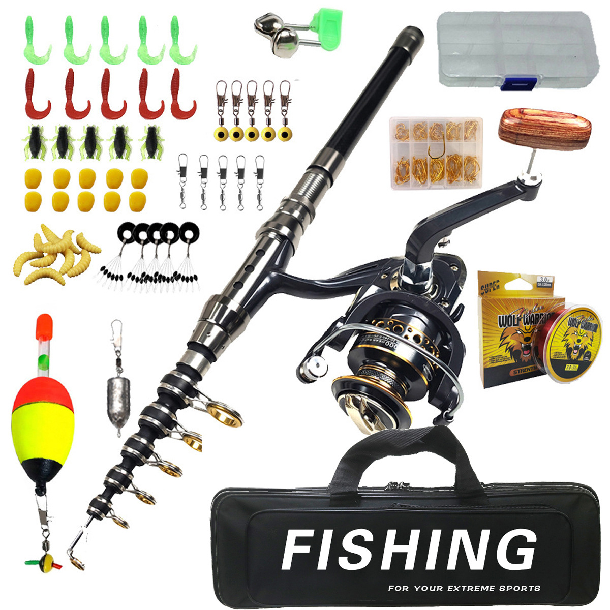 Set Joran Pancing 1.8m-3m, Jor - Saltwater Fishing Hook ulasan dan harga